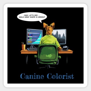 Canine Colorist - Dog on Black Sticker